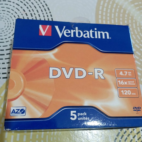 Verbatim DVD-R new, pack of 5, 4.7 GB