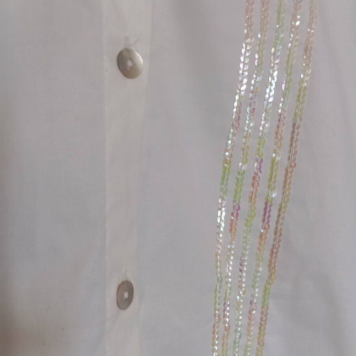 Nara Camicie White Vintage Chic Shirt with High Cuffs like new