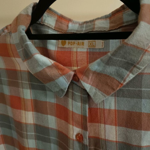 Pop Air checked shirt XL new, 100% cotton
