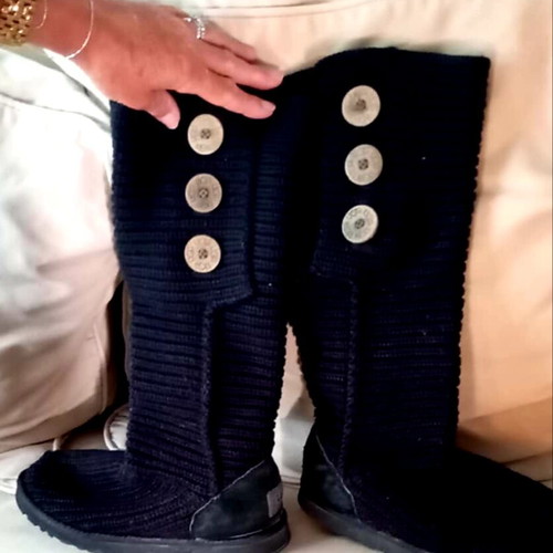 Ugg tall knitted boots like new, size 41, black