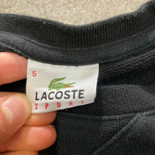 Lacoste sweater black size L, preppy minimalist style