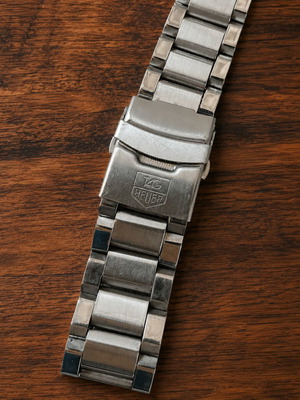 Tag Heuer men's metal watch strap like new, silver, 21 mm