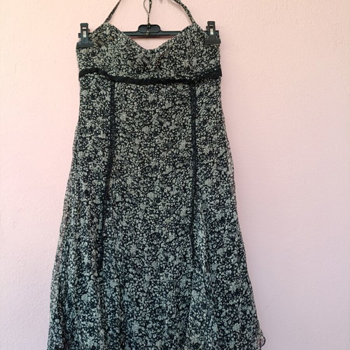 Motivi floral midi dress like new, black with white pattern