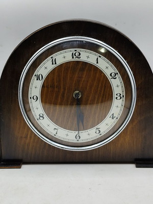 Επιτραπέζιο ρολόι Art Deco 1920s μεταχειρισμένο, ξύλινο, αναλογικό