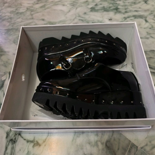 Celestino black patent shoes new with buckle size 36