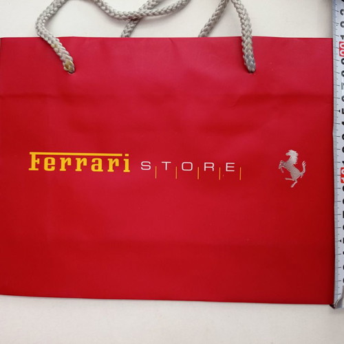 Ferrari Store packaging paper bags used