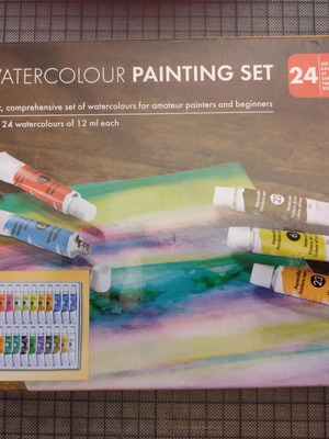 Watercolor set with 24 colors new