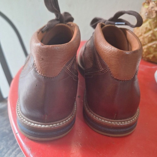 Damiani men's boots in cognac with black pair gift like new