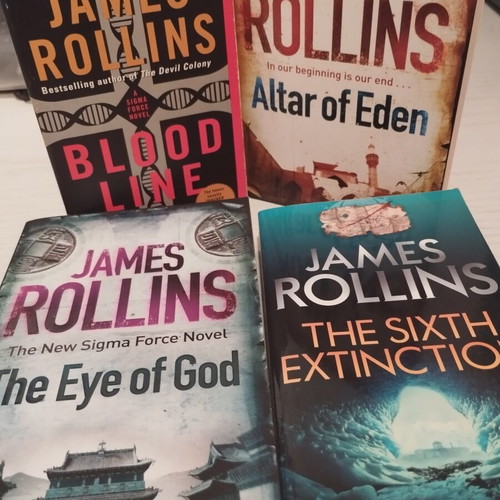 James Rollins book set like new, 4 titles in English