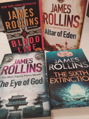 James Rollins book set like new, 4 titles in English