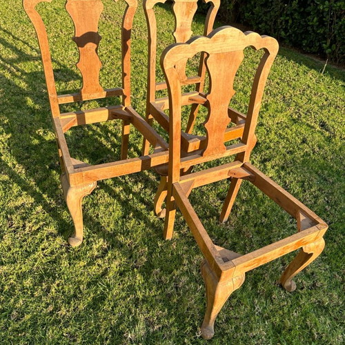Vintage wooden chair, solid wood, restoration ready