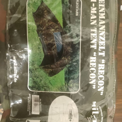 Miltek individual tent used, German camo, 2.7 kg