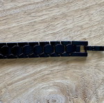 Men's black stainless steel bracelet, modern geometric design