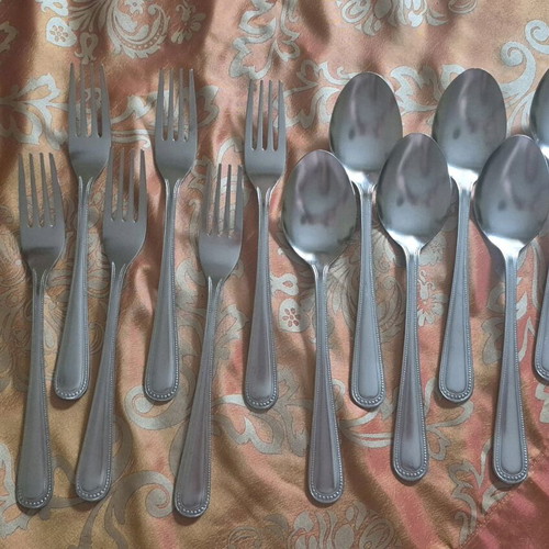 Soup spoons and forks set of 12 pieces, new