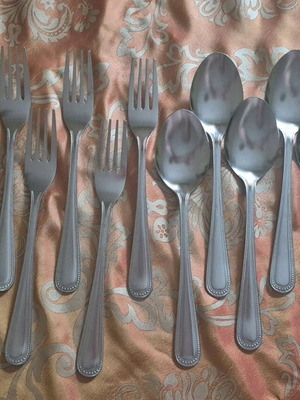 Soup spoons and forks set of 12 pieces, new