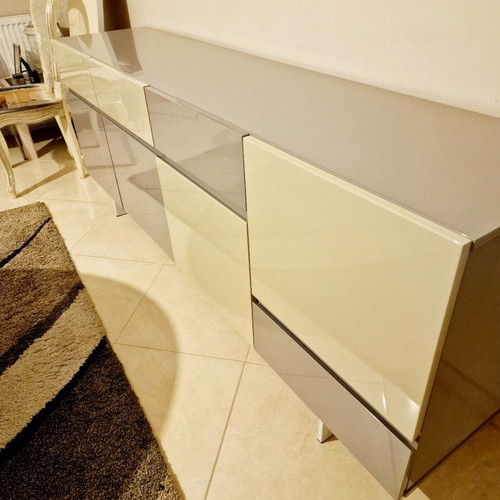 Milanode Italian buffet new, solid lacquered wood 2m × 45cm