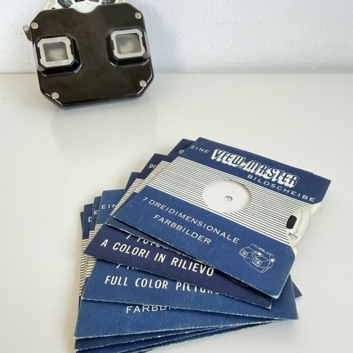 ViewMaster with 9 slides, used, made in Belgium