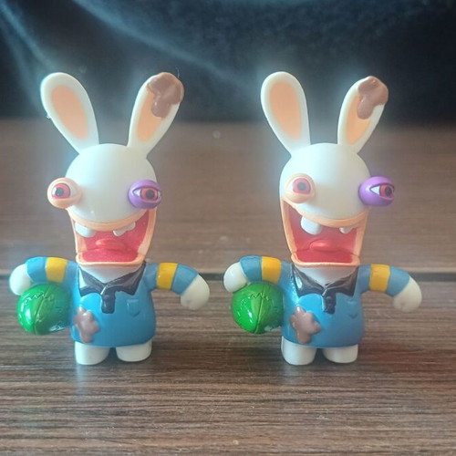 Rabbids figures like new, set of 7 with cards