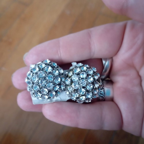 Vintage clip-on dome cluster earrings 1960-1970