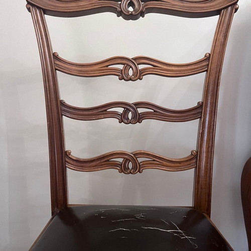 Neoclassical style dining set used with 6 solid wood chairs