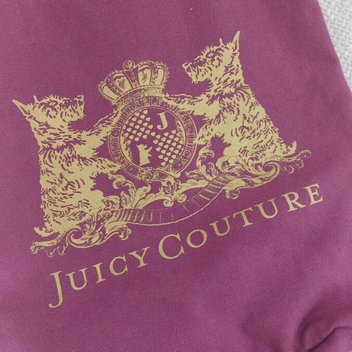 Juicy Couture Canvas Tote Bag like new, magenta with gold logo