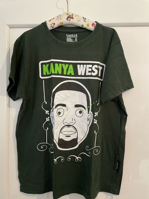 T-shirt Tantra Indian cotton KANYA WEST satire μέγεθος S μεταχειρισμένο, πράσινο