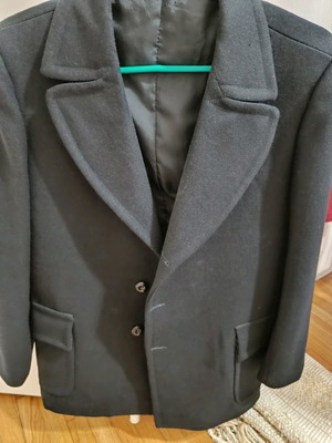 Men's black jacket-coat used, size M, handmade
