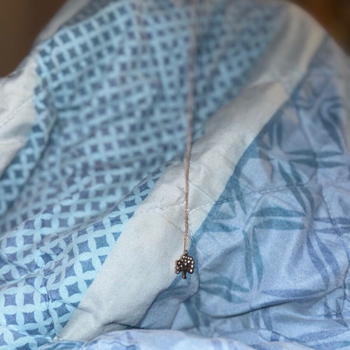 Necklace Tree of Luck new gold color with small stones