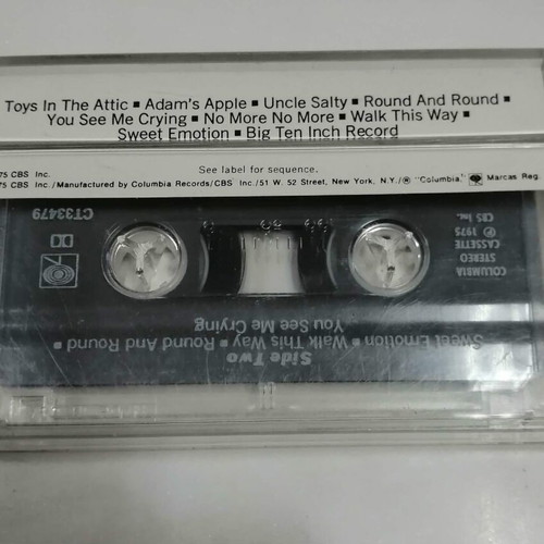 Aerosmith Toys In The Attic cassette tape, 1975, rock