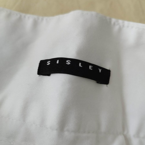 Sisley white pants straight fit like new, size S