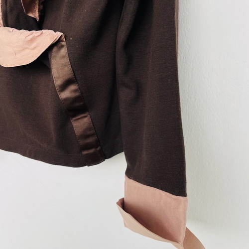 Blouse like new, size S/M, beige and brown, viscose