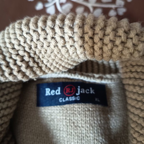 Men's sweater size XL, beige and grey