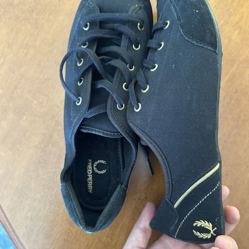 Fred Perry women's low shoes new, black with gold details size 39