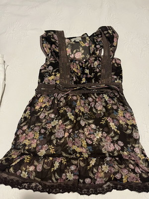 Bershka Floral Top σαν καινούργιο, καφέ και ροζ