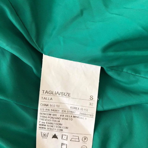 Benetton jacket like new, size S, green