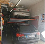 Parking lift for two cars automatic system