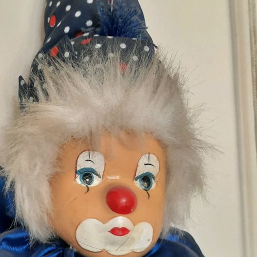 Clown used, German hanging for puppet theater or figurine