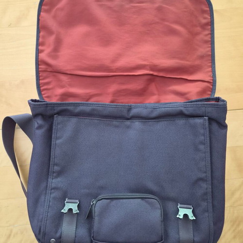 Delsey messenger bag used, gray, laptop compatible