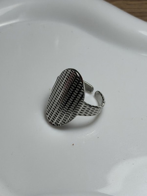 Steel ring like new, silver color