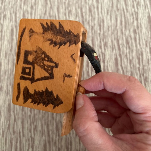 Wooden prank box used with wooden snake