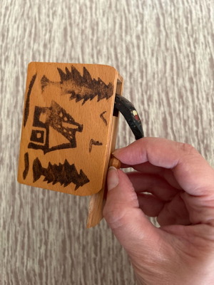 Wooden prank box used with wooden snake
