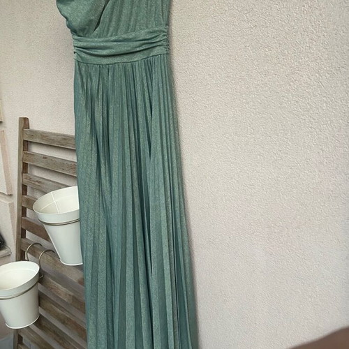 One shoulder lurex dress BSB new, pistachio color, size 38