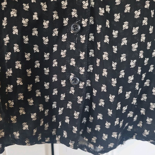 Egg shirt like new, transparent with floral pattern, size S