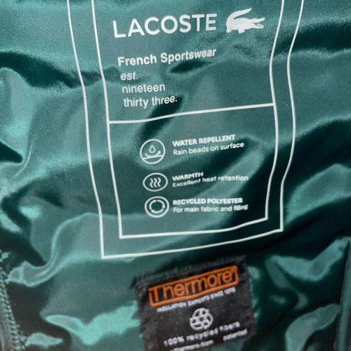 Lacoste jacket windbreaker new, green, size M