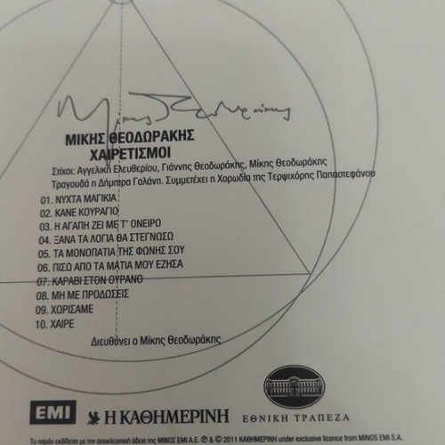 Mikis Theodorakis Chairetismoi CD new with Dimitra Galani