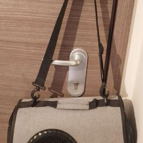 Pet carrier bag used with dog toy
