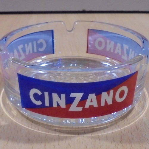 Cinzano Vermouth promotional glass ashtray like new