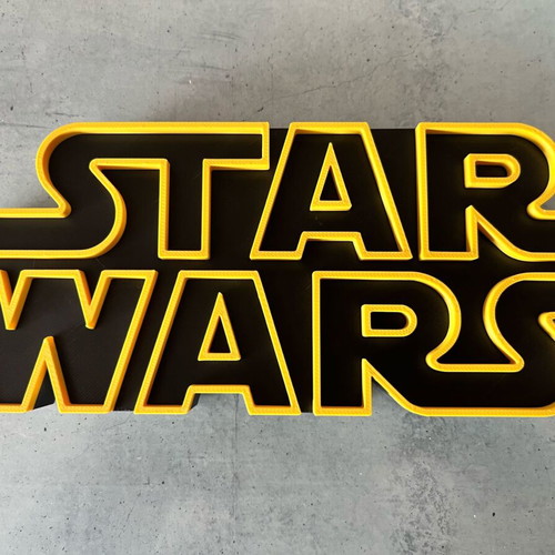 3D print Star Wars logo new, plastic PLA