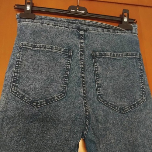 Pull and Bear denim leggings like new, blue, elastic