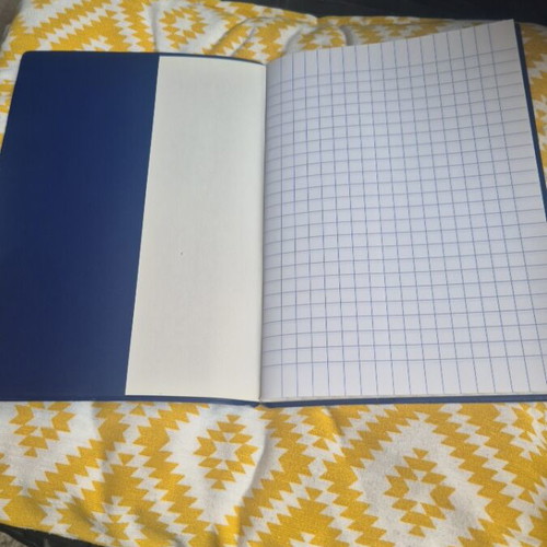 Omikron math notebooks squared, new, hard cover, pack of 2